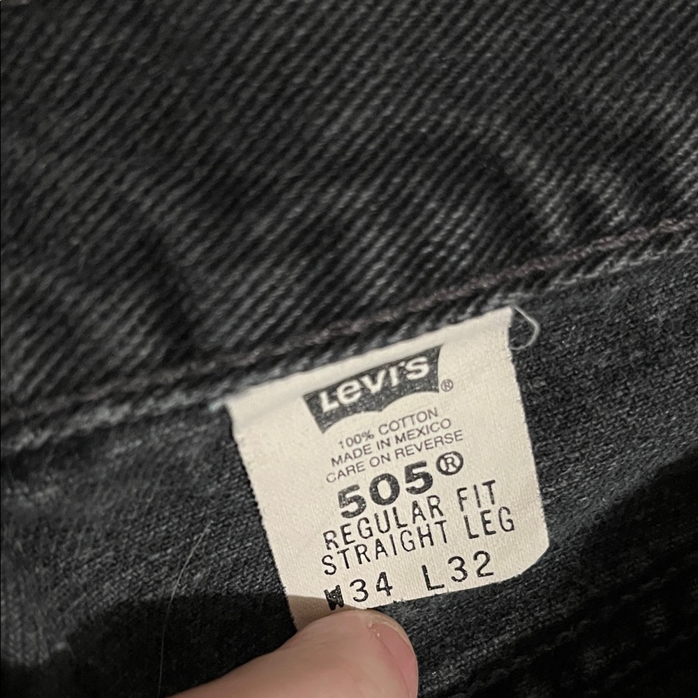 Vintage 505 Mens Levis charcoal - Picture 5 of 6